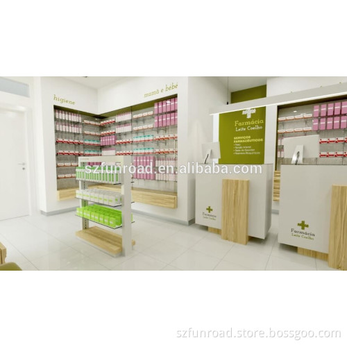 Modern design cosmetic store shelves cosmetic display rack